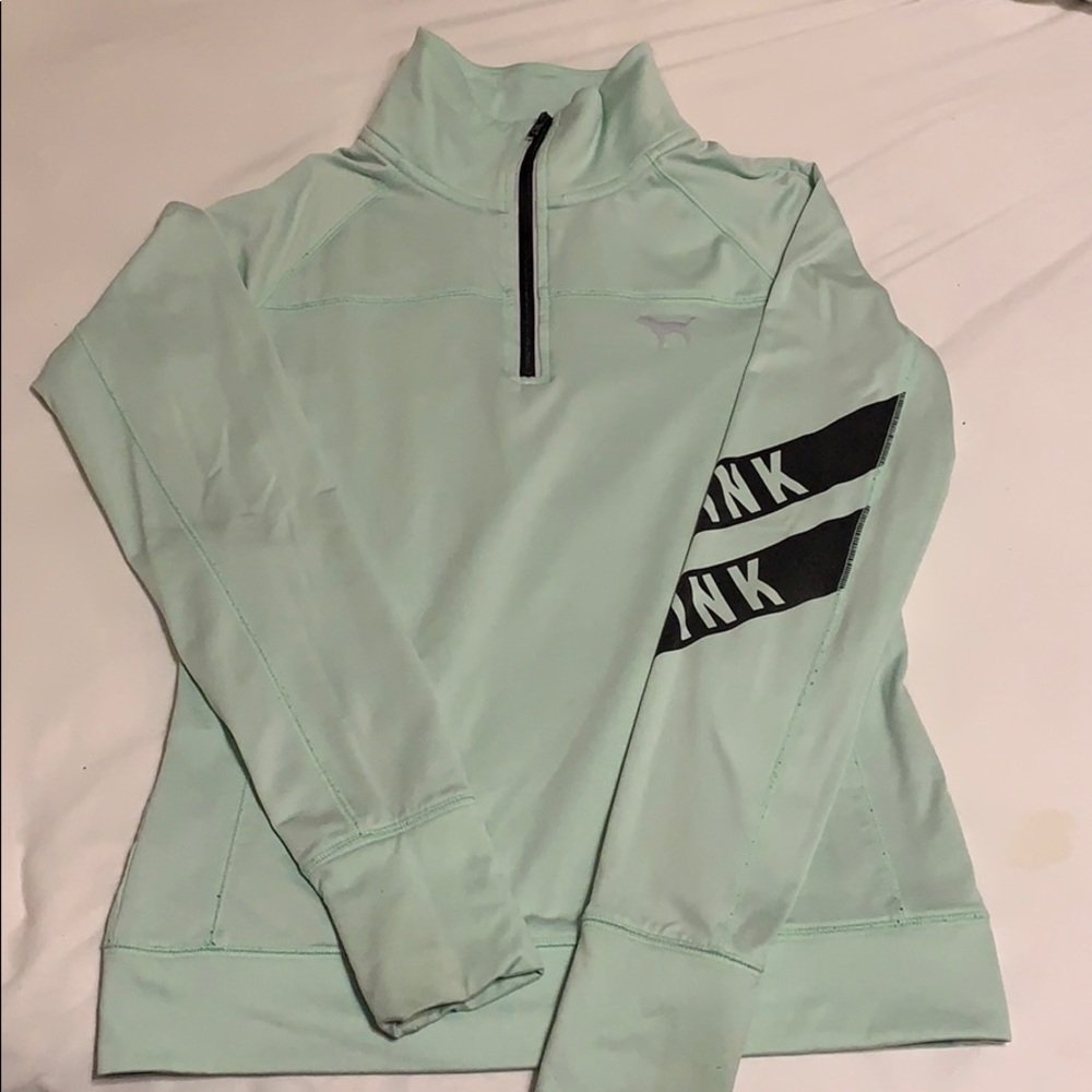 Pink athletic quarter zip